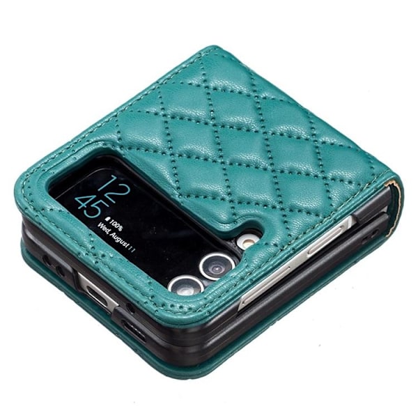BINFEN COLOR Galaxy Z Flip 4 Skal Rhombus - Grön