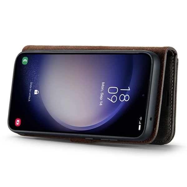 DG.MING Samsung Galaxy A16 5G/4G Plånboksfodral Äkta läder - Grå