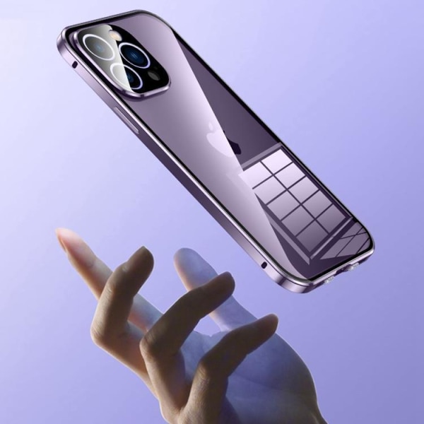 iPhone 14 Pro -kotelo metallimagneettinen - violetti