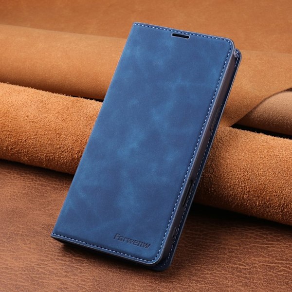 FORWENW iPhone 17 Pro Plånboksfodral Konstläder - Blå