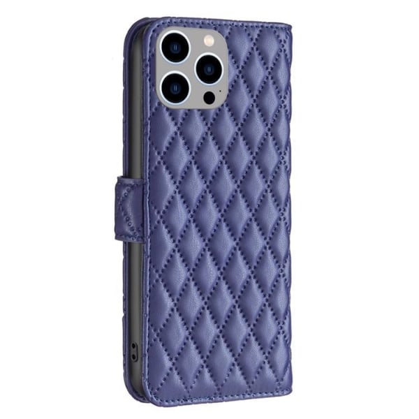 BINFEN iPhone 14 Pro Plånboksfodral Rhombus - Blå