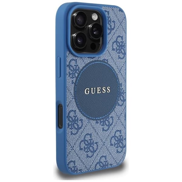 Guess telefontaske til iPhone 16 Pro MagSafe 4G Circle - Blå Blå