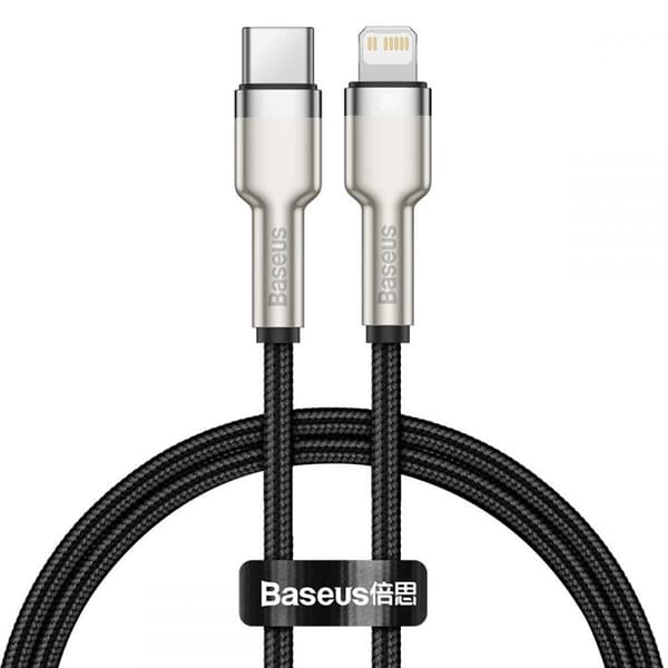 Baseus Cafule Metal USB-A till Lightning kabel Pd20w 1m - Svart Svart
