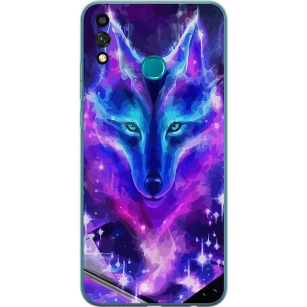 Telefontaske til Honor 9X Lite med Neon Wolf
