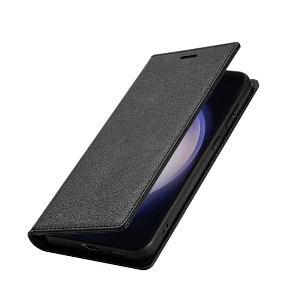 Samsung Galaxy S26 Plus Plånboksfodral Magnetisk Stängning Konstläder - Svart