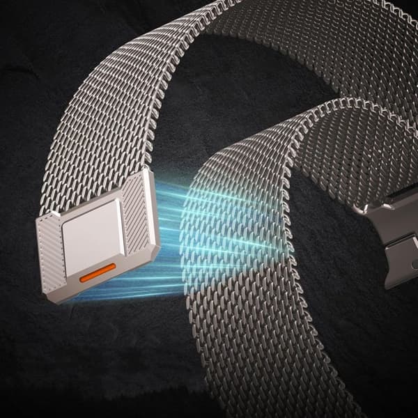 Tech-Protect Armband För Apple Watch (42/44/45/49 mm) Milano Vanguard - Titanium Silver