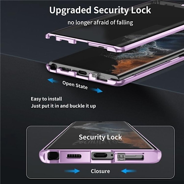 Galaxy S23 Plus Mobilskal Magsafe Magnetic Metall - Svart Svart