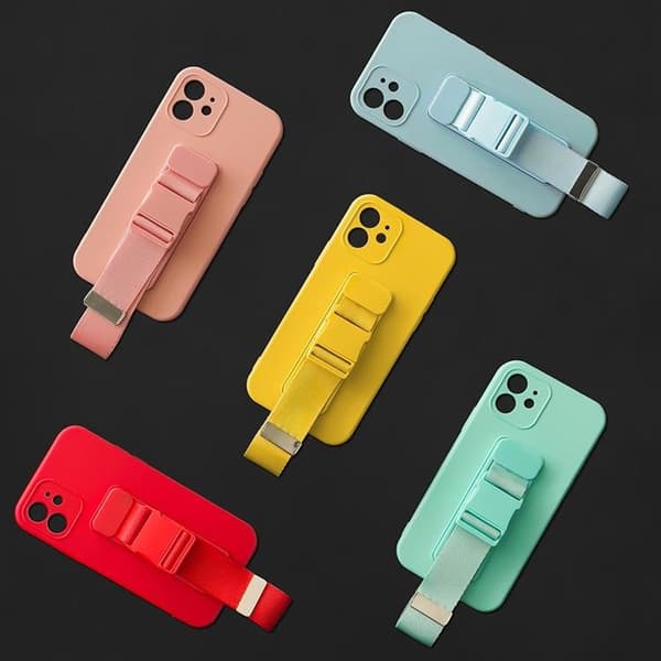 Galaxy S22 Ultra Skal Rope Silicone Strap - Röd Röd