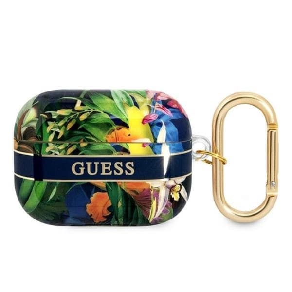 Guess AirPods Pro Skal Flower Strap Collection - Blå Blå