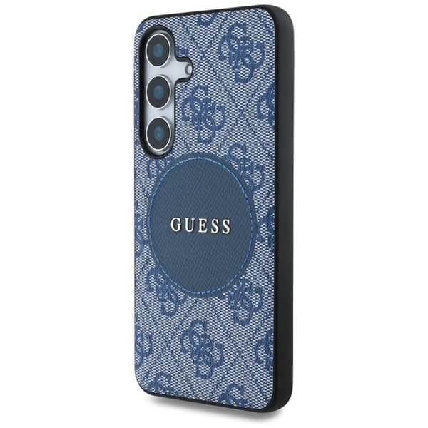 Guess Telefontaske til Galaxy S25 Plus MagSafe Round Patch Classic Logo - Blå Blå