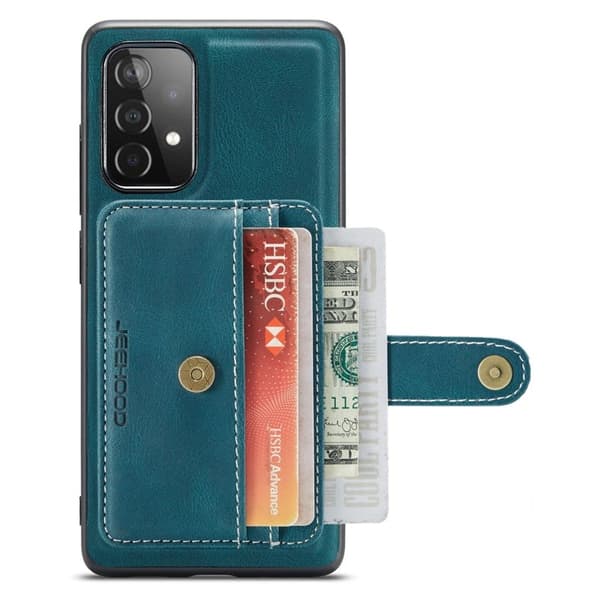 JEEHOOD Samsung Galaxy A32 5G/M32 5G Plånboksfodral Konstläder Blå