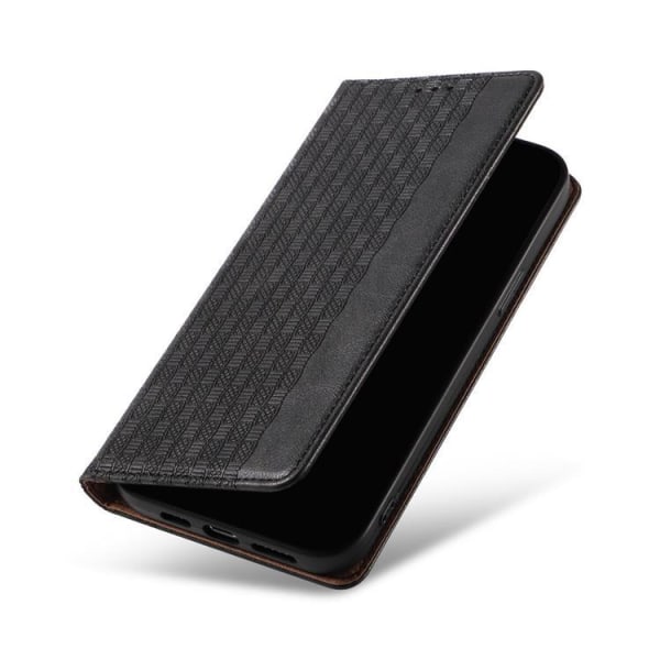 iPhone 13 Pro Wallet Case Magnet Strap - Sort