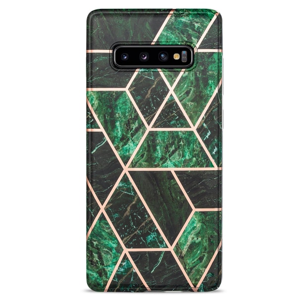 BOOM - Cover til Galaxy S10 Plus - Grøn Marmor Green