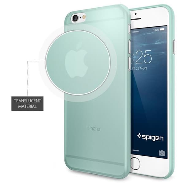 SPIGEN Air Skin 0.4mm Thick Skal till Apple iPhone 6/6S  (Mint) Blå