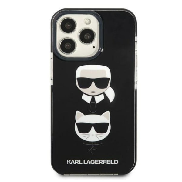 Karl Lagerfeld iPhone 13 Pro Skal Karl & Choupette Head - Svart