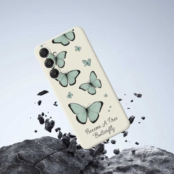Mobilskal för Samsung Galaxy S26 Plus TPU - Grön fjärilsdesign - Grön