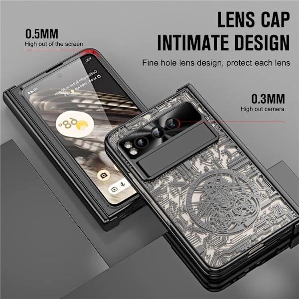 Google Pixel Fold Mobilskal Mechanical Legend - Svart Svart