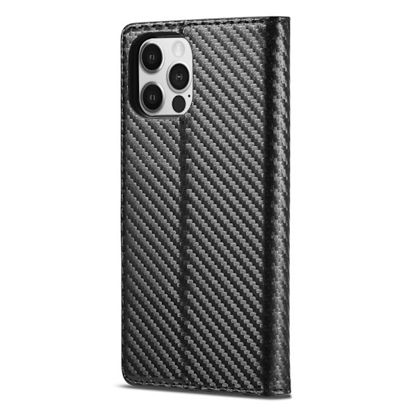 LC.IMEEKE iPhone 13 Pro Plånboksfodral Konstläder - Röd rand