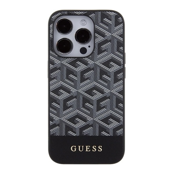 Guess iPhone 15 Pro Max Mobilskal Magsafe GCube Stripes - Svart Svart