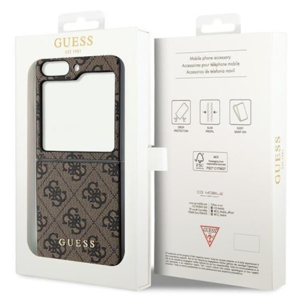 Guess Galaxy Z Flip 5 Mobilcover 4G Charms Collection - Brun