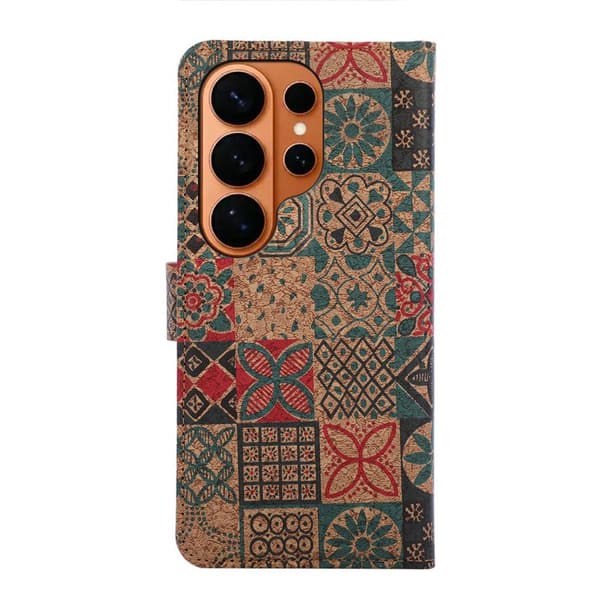 Plånboksfodral för Samsung Galaxy S26 Ultra Konstläder Ställ - Blommor