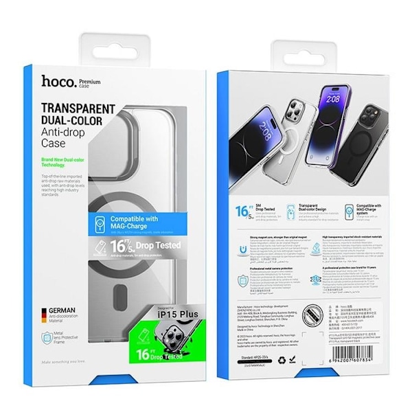 Hoco iPhone 15 Plus Mobilskal Magsafe - Svart Svart