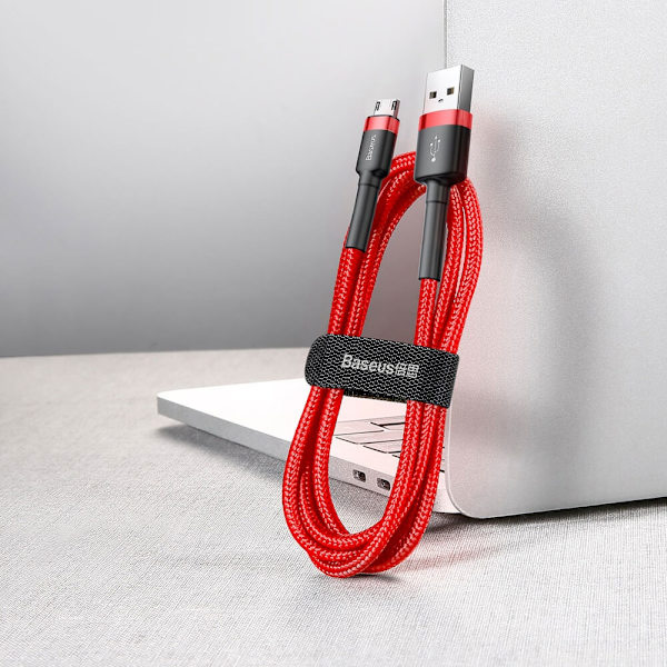 Baseus Cafule microUSB kabel QC3.0 1.5A 2M Röd Red