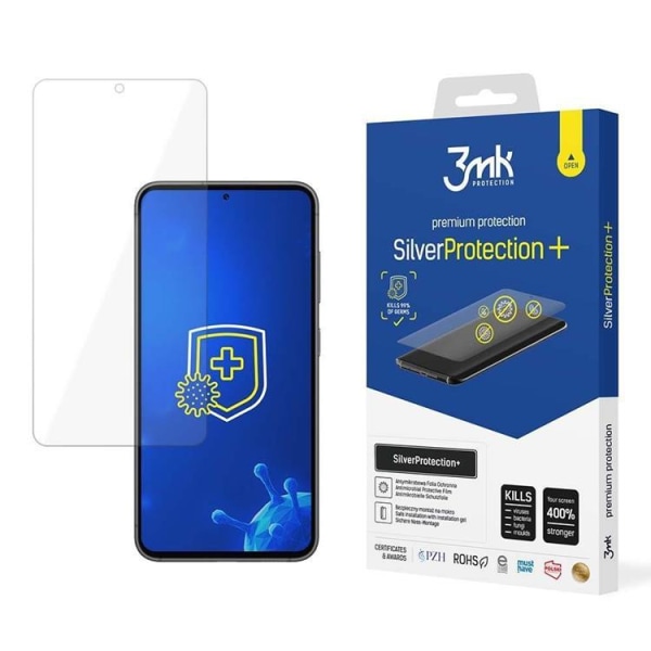 3mk Galaxy S23 karkaistu lasi näytönsuoja Silver Protection Plus