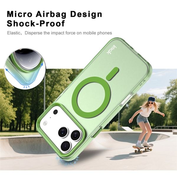 IMAK Mobilskal till iPhone 17 Pro Max MagSafe Anti Drop - Grön Grön