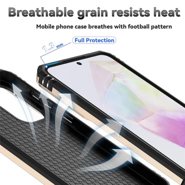 Mobilskal till Galaxy A36/A56 Kickstand PC + TPU - Guld Guld