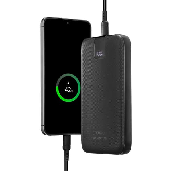 HAMA Powerbank PD 20000mAh 2xUSB-C+1xUSB-A Antracit
