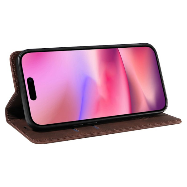 BETOPNICE 003 iPhone 16 Plånboksfodral i Konstläder - Brun