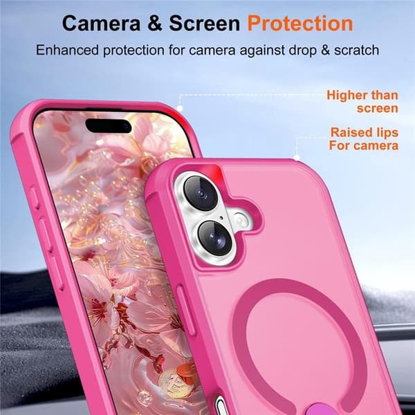 Mobilskal till iPhone 17 MagSafe Kickstand - Rosa Rosa