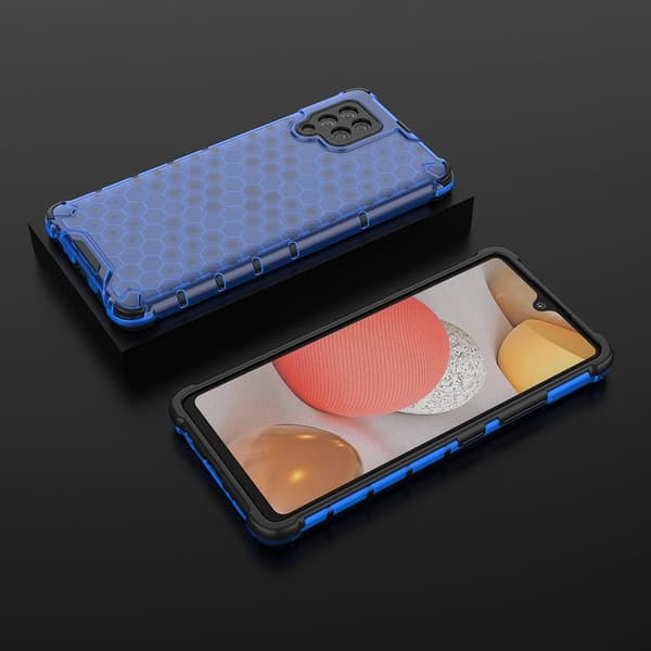 Honeycomb Armor Bumper Skal Galaxy A42 5g - Blå Blue