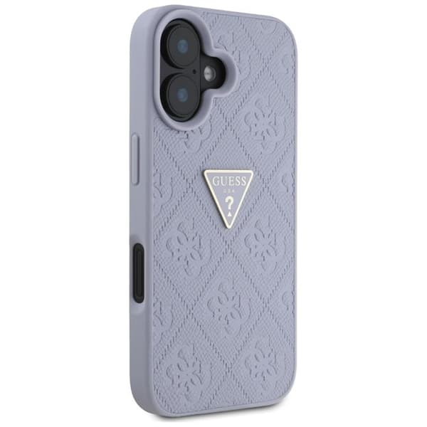 Guess telefontaske til iPhone 16 Hot Stamp 4G Triangle Logo - Lilla Lila