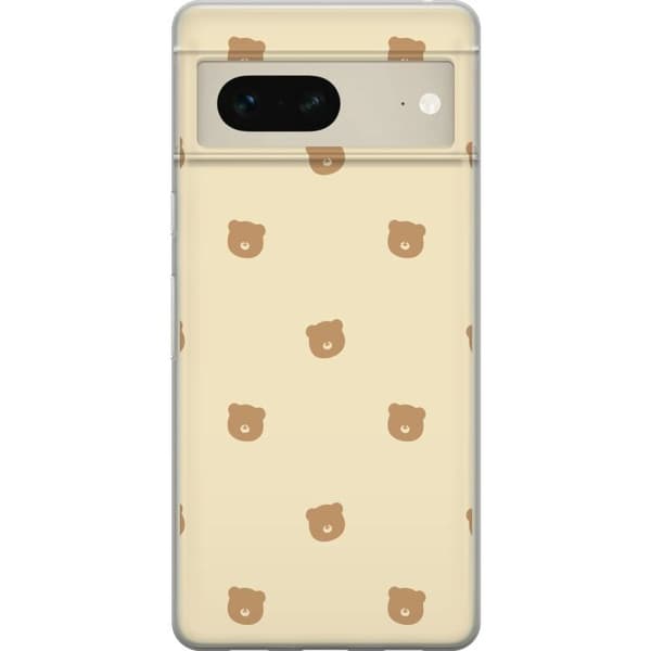 Google Pixel 7 telefontaske med bjørnemønster