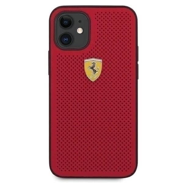 Ferrari Taske til iPhone 12 mini 5.4" OnTrack Perforeret Rød Red