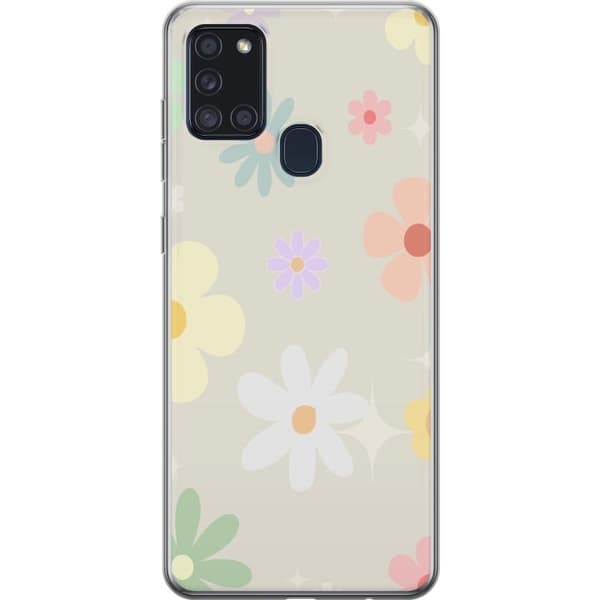 Mobilskal till Samsung Galaxy A21s med fejdande blommor