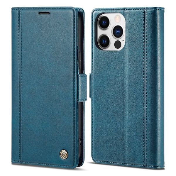 LC.IMEEKE iPhone 16 Pro Plånboksfodral Konstläder - Blå