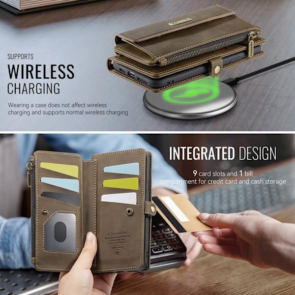 CASEME iPhone 11 Plånboksfodral RFID-Skydd Konstläderbrun