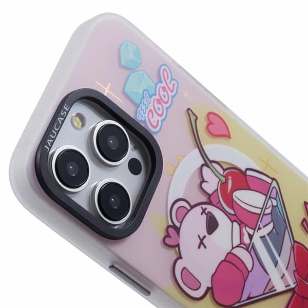 JAUCASE Mobilskal till iPhone 14 Pro Max MagSafe - Cool Bear Rosa