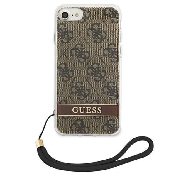 Guess iPhone 7/8/SE (2020/2022) Cover 4G Print Strap - Brun Brun