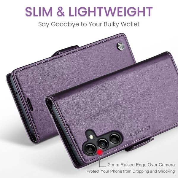 CASEME Plånboksfodral Konstläder för Samsung Galaxy A14 5G - Lila