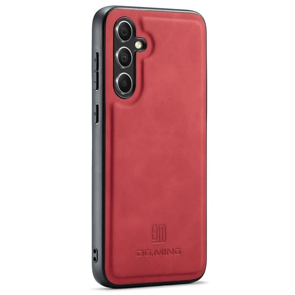 DG.MING Mobilskal till Samsung Galaxy A35 5G Läder+PC+TPU Röd