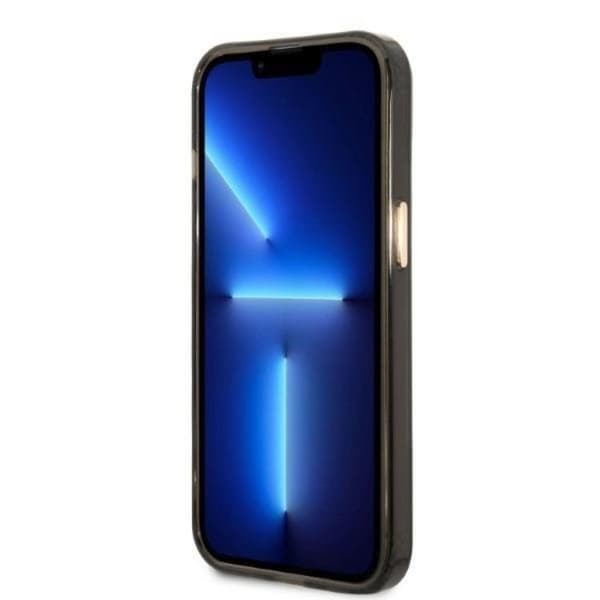 GUESS iPhone 13 Skal MagSafe Gold Outline Translucent - Musta Black
