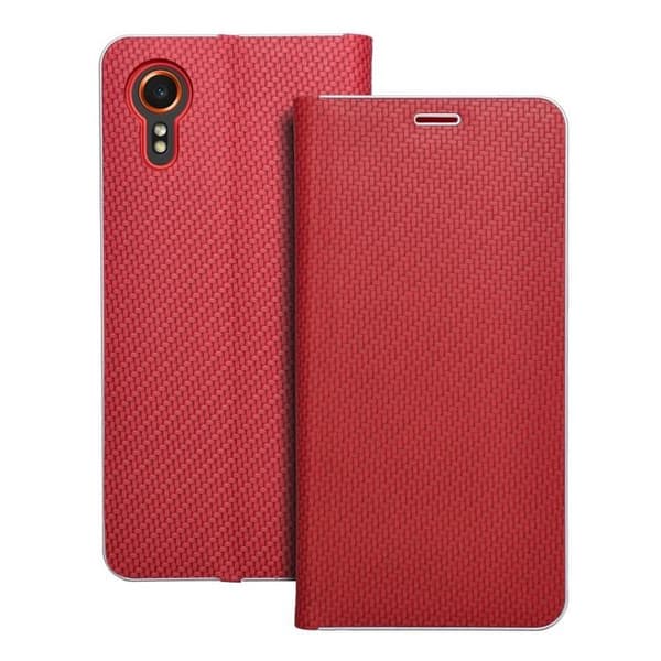 Galaxy XCover 7 Plånboksfodral Luna Carbon - Röd Röd