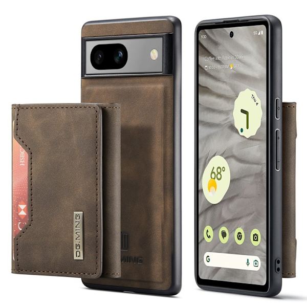 DG.MING Detachable Plånboksfodral för Google Pixel 7a - Brun