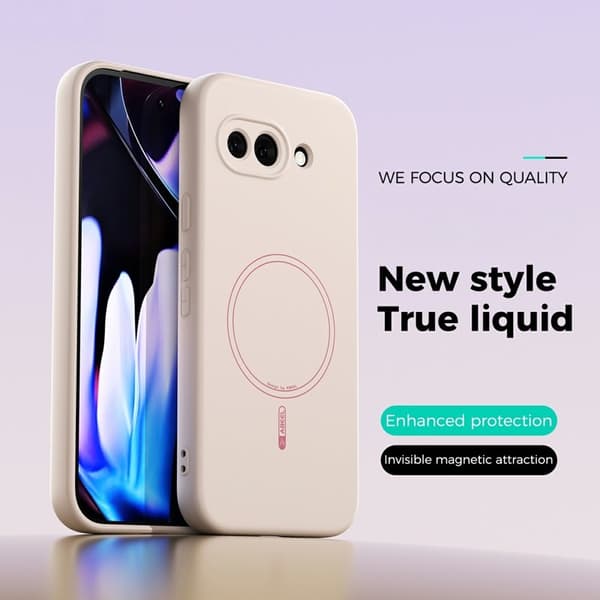 ABEEL Mobilskal till Google Pixel 9a MagSafe Kompatibel Beige