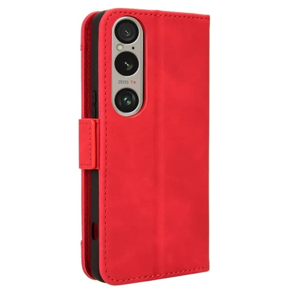 Sony Xperia 1 VI Plånboksfodral Konstläder - Röd Röd