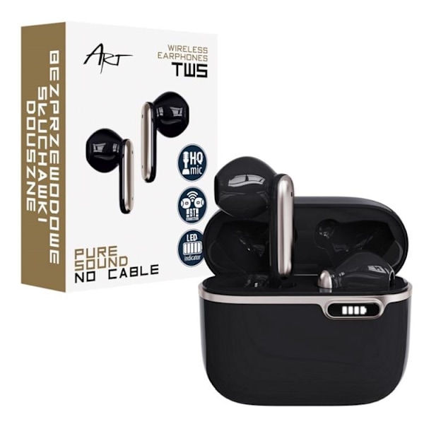 Art TWS Bluetooth In-Ear Hörlurar Stereo - Svart Svart